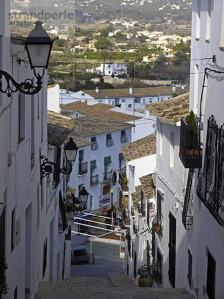Steile Straße  Altea  Spanien