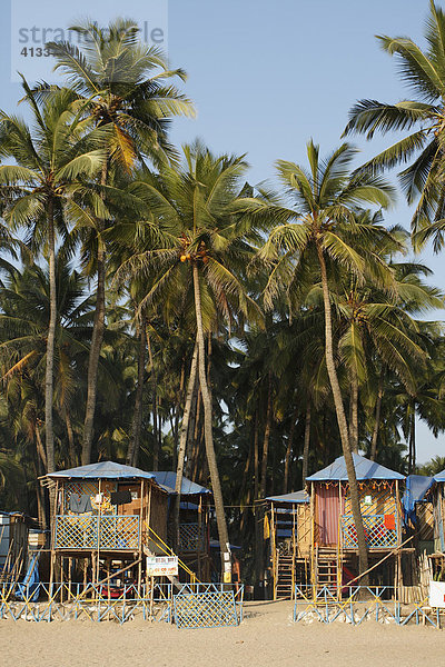 Strandhütten  Palolem  Goa  Indien