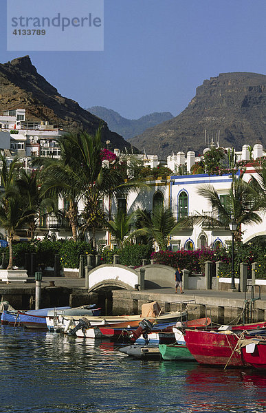 Hafen in Puerto de Mogan  Gran Canaria  Kanarische Inseln  Spanien