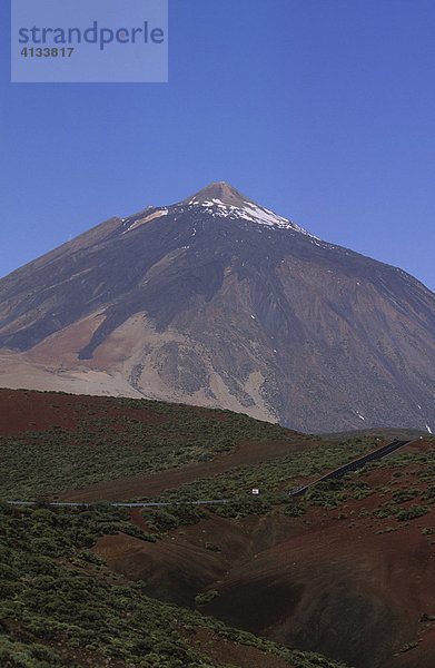 Blick auf den Pico del Teide  Teneriffa  Kanarische Inseln  Spanien