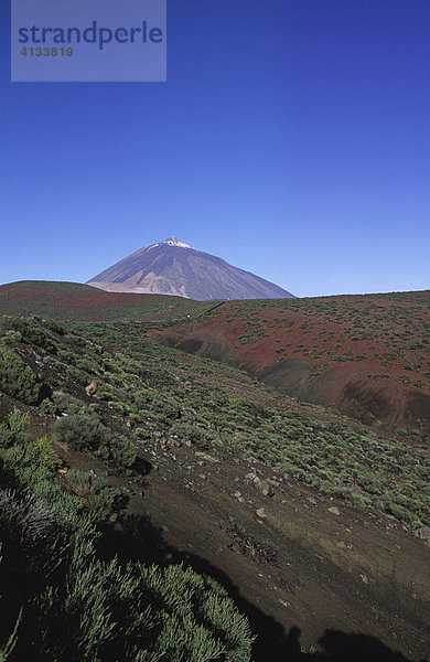 Blick auf den Pico del Teide  Teneriffa  Kanarische Inseln  Spanien