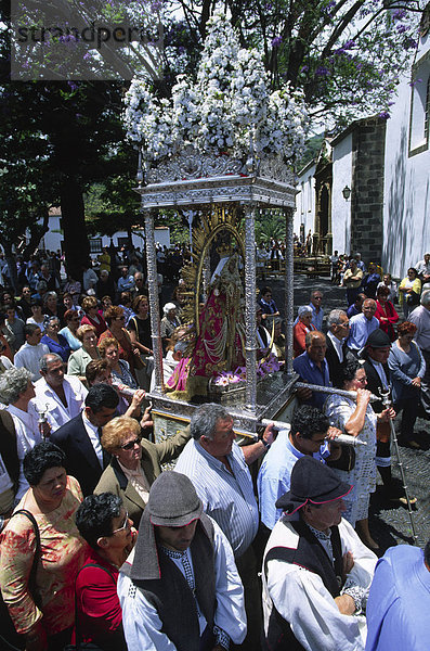 Fiesta de Nuestra Senora de Las Nieves  Prozession der Heiligen Jungfrau vom Schnee  La Palma  Kanarische Inseln  Spanien