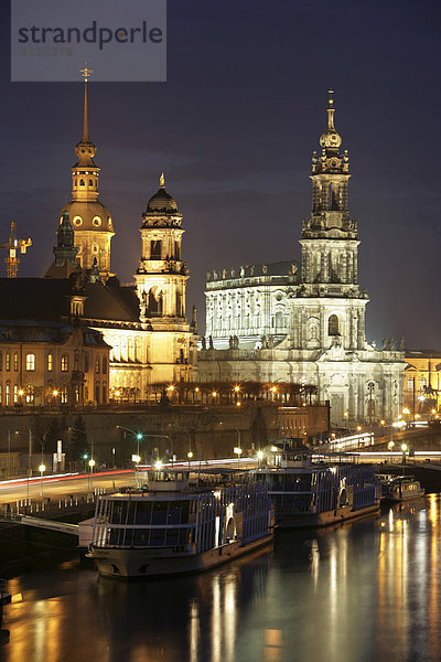 Blick auf die barocke Altstadt  Dresden  Sachsen  Deutschland