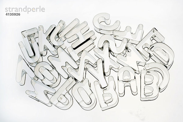 Buchstaben aus Metall  Backformen