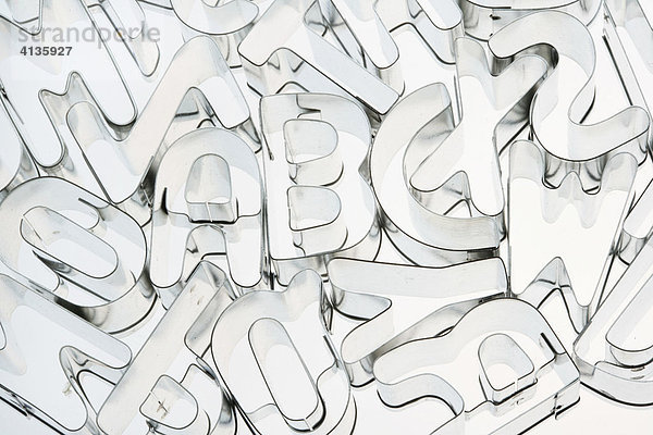 Buchstaben aus Metall  Backformen