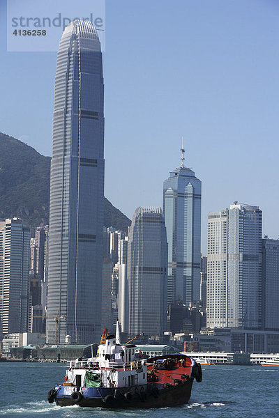 Hongkong Island Skyline  IFC Tower  Hongkong  China