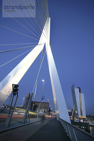 Erasmusbruk  Brücke über die Nieuwe Maas  Rotterdam  Niederlande