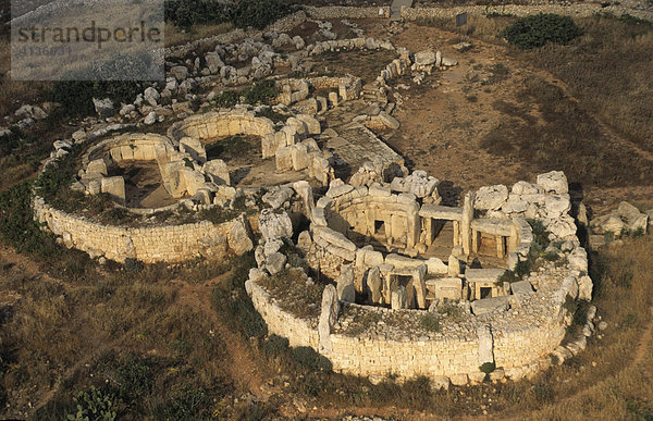 Prähistorische Megalithen-Tempelanlage Mnajdra an der Südostküste  Malta