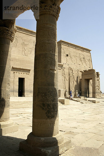 Tempel Insel Philae  Assuan  Ägypten  Afrika