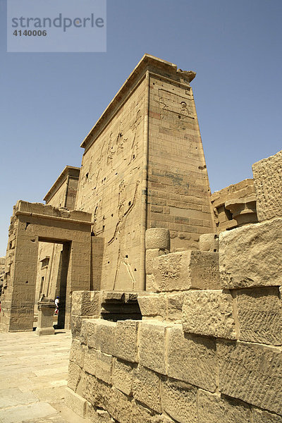 Tempel Insel Philae  Assuan  Ägypten  Afrika