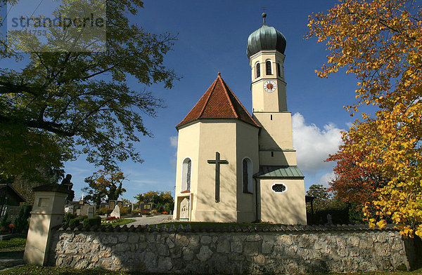 St.-Michaels-Kirche Widdersberg  Herrsching  Oberbayern  Bayern  Deutschland