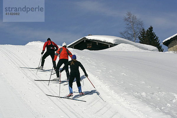 Grätschenschritt beim Skilanglauf