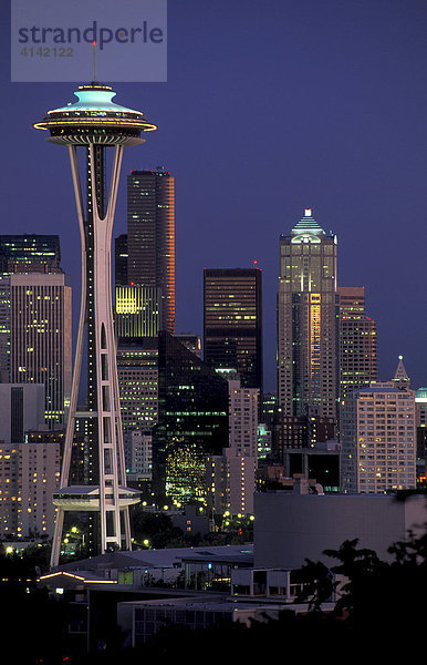 Skyline von Seattle  Bundesstaat Washington  USA