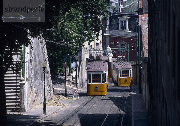 Kabelstrassenbahn  Lissabon  Portugal