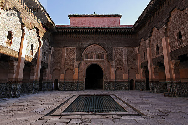 Madrasa Ali-Ben-Youssef  historische theologische Hochschule  Medina  Marrakesch  Marokko  Afrika