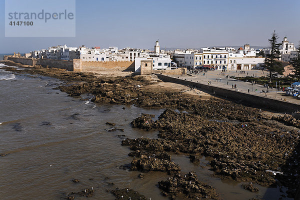 Blick auf die Medina  Skala de la Ville  Essaouira  Marokko  Afrika