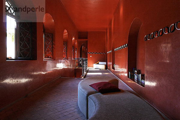 Modernes Interieur im Designer Riad Café Arabe  Medina  Marrakesch  Marokko  Afrika