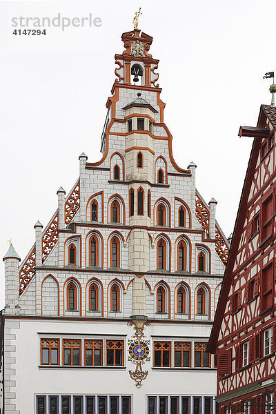 Gotisches Rathaus  Bad Waldsee  Oberschwaben  Baden-Württemberg  Deutschland  Europa