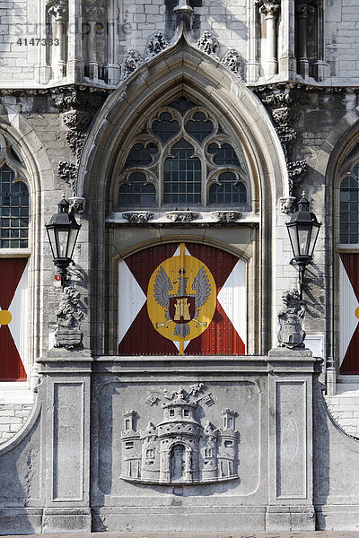 Rathaus (Stadthuis) aus dem 15. Jh  Eingangstor  Middelburg  Walcheren  Zeeland  Niederlande  Europa