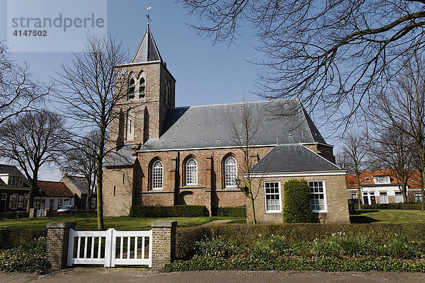 Dorfkirche  Biggekerke  Walcheren  Zeeland  Niederlande  Europa