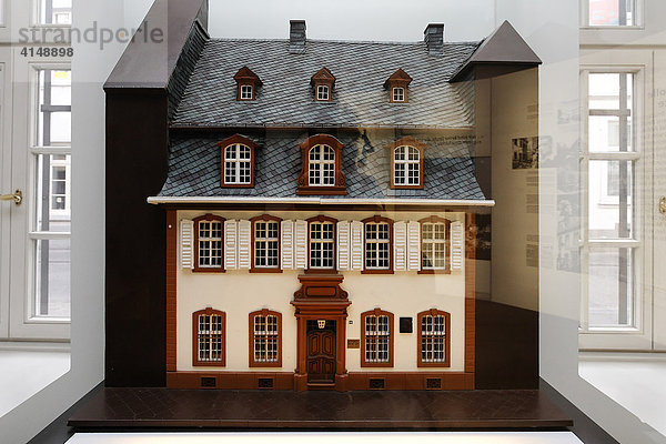 Modell vom Karl-Marx-Geburtshaus  Trier  Rheinland-Pfalz  Deutschland
