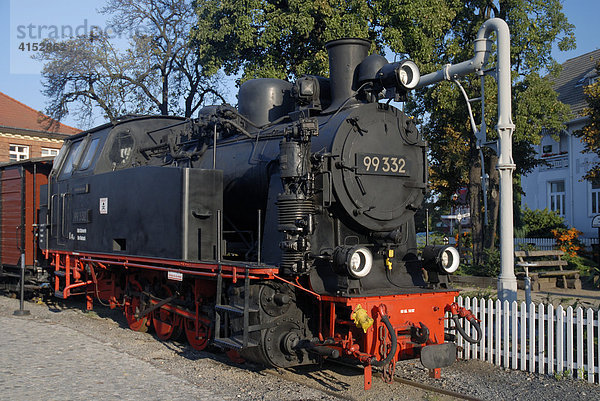 Historische Dampflok im Molli Museum im Bahnhof Kühlungsborn West in Kühlungsborn  Mecklenburg-Vorpommern  Deutschland