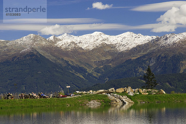 Speichersee nahe der Schlicker Alm bei Fulpmes  Stubeital  Tirol  Österreich