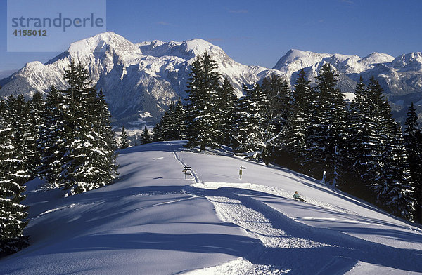 Toter Mann (Bergname)  Blick zum Hohen Göll  Berchtesgadener Alpen  Oberbayern