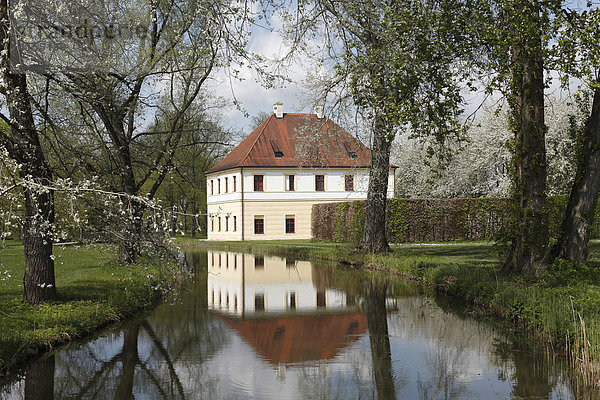 Nördlicher Pavillon von Schloss Lustheim  Oberschleißheim bei München  Oberbayern  Bayern  Deutschland  Europa