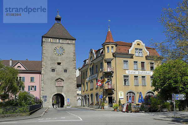 Historisches Stadttor  Laufenburg  Kanton Aargau  Schweiz  Europa