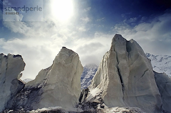 Himmelsgebirge Tjan Schan. Die Gletscher des Tjan Schan. Zentral Tjan Schan  Kasachstan.