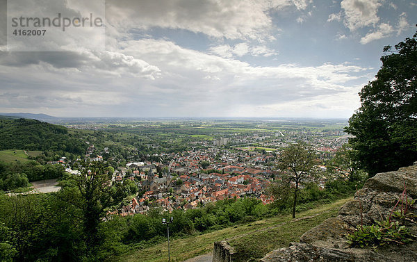 Blick auf die Stadt Heppenmheim im Odenwald.