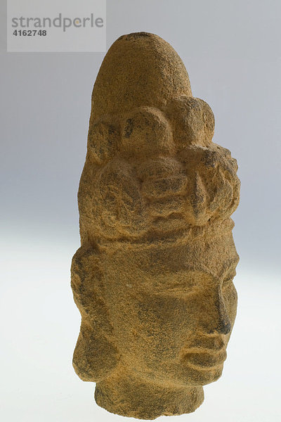 Antiker Kopf aus Ton eines Inka  Kolumbien  Südamerika