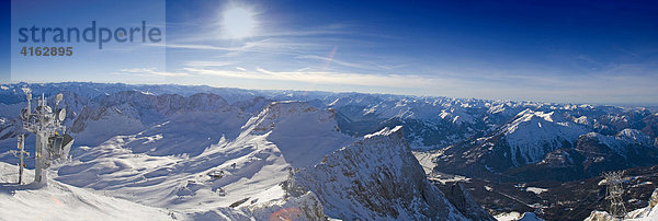 Skigebiet auf der Zugspitze  Deutschland