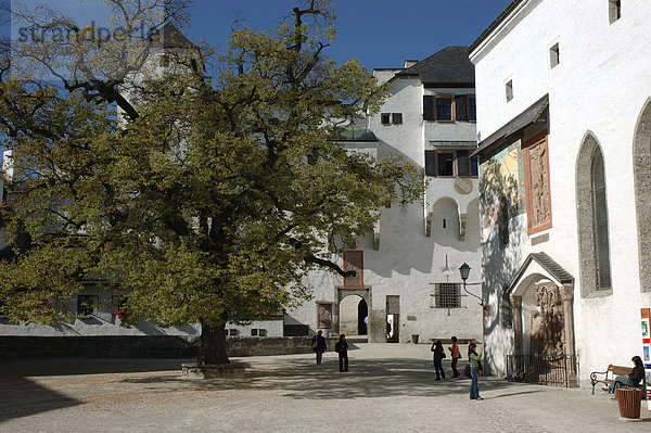 Im Hof der Festung Hohensalzburg in Salzburg  Österreich