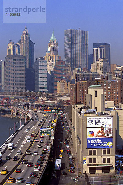 New York  USA  Blick von der Manhattan-Bridge