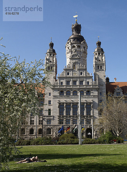 Neues Rathaus  Leipzig  Sachsen  Deutschland