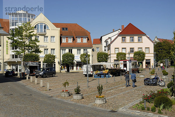 Marktplatz  Bergen  Rügen  Mecklenburg-Vorpommern  Deutschland