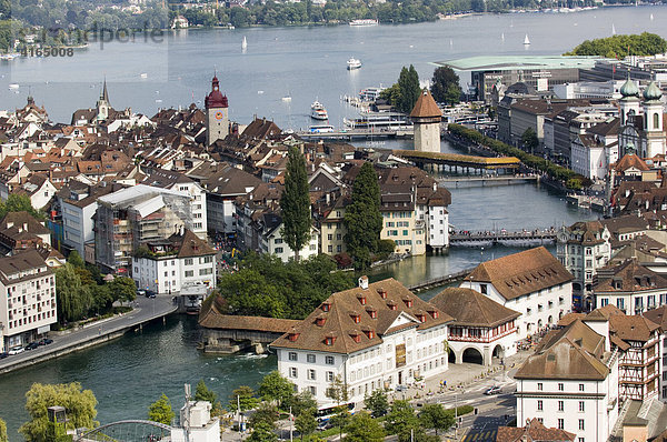 Altstadt von Luzern am Vierwaldstätter See  Schweiz