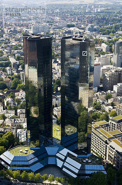 Zwillingstürme der Deutschen Bank  Frankfurt  Hessen  Deutschland