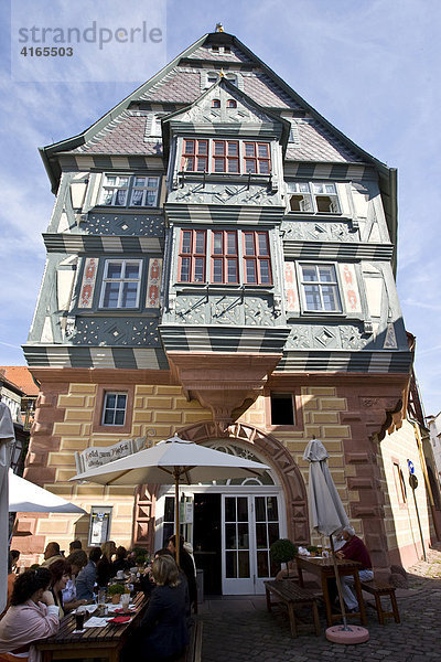 Das Gasthaus zum Riesen  ältestes Gasthaus Deutschlands  Altstadt Fachwerkhäuser  Miltenberg  Bayern  Deutschland