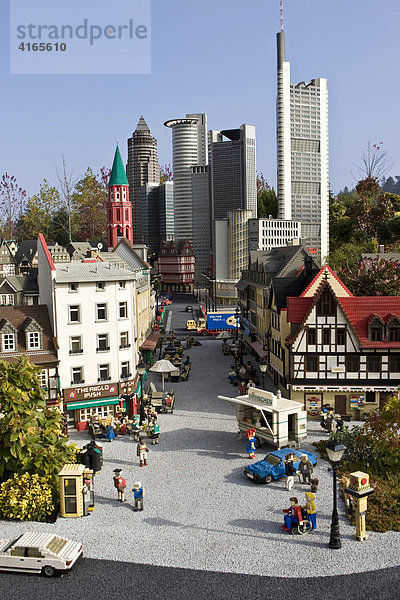 Modell von Frankfurt  Legoland  Günzburg  Bayern  Deutschland