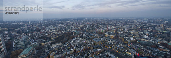 Panorama Innenstadt von Frankfurt  Frankfurt  Hessen  Deutschland