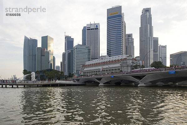 Financial District von Singapur an der Marina Bay  Singapur  Südostasien  Asia