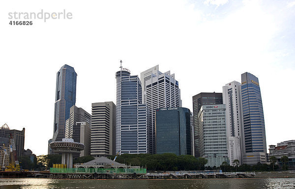 Financial District von Singapur an der Marina Bay  Singapur  Südoastasien  Asien