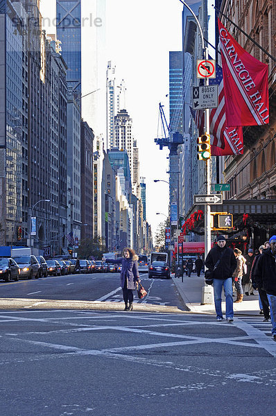 Straßenschlucht Manhattan  New York  USA