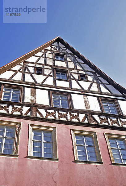 Mittelalterliche Hausfassade  Bamberg  Oberfranken  Bayern  Deutschland