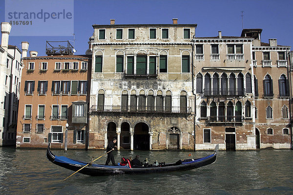 Gondel auf dem Canale Grande  Venedig  Italien  Europa