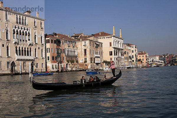 Gondel auf dem Canal Grande  Venedig  Italien