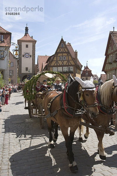 Historischer Heereszug in Rothenburg ob der Tauber - Siebersturm - Mittelfranken